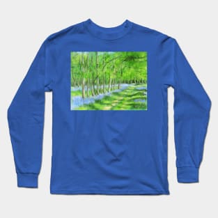 Bluebells in Rowley Wood Long Sleeve T-Shirt